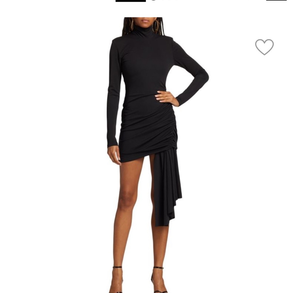 Ronny Kobo Ronaldo Ruched Jersey Drape Mini Dress Sz.M